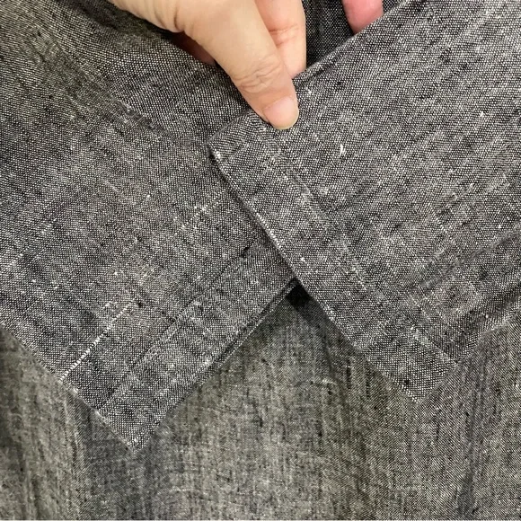 Pyne & Smith Flax Linen Textured Gray Dress Size S - Picture 9 of 14